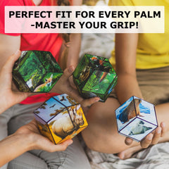 Shashibo sensory fidget box helps quiet nerves with satisfying magnetic clicks.