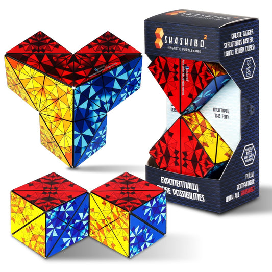 Shashibo Squared Box demonstrates magnetic twist for versatile play and learning.