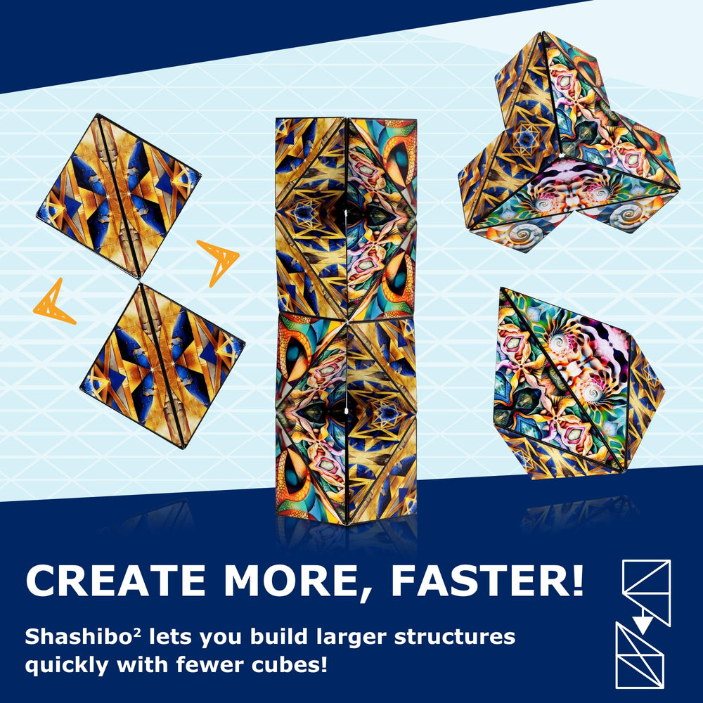 Shashibo Squared compact design fits in a pocket for on-the-go focus sessions.