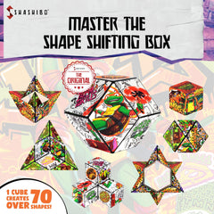 Shashibo TMNT Mutant Mayhem patterns showcase artwork for collectors and fans.