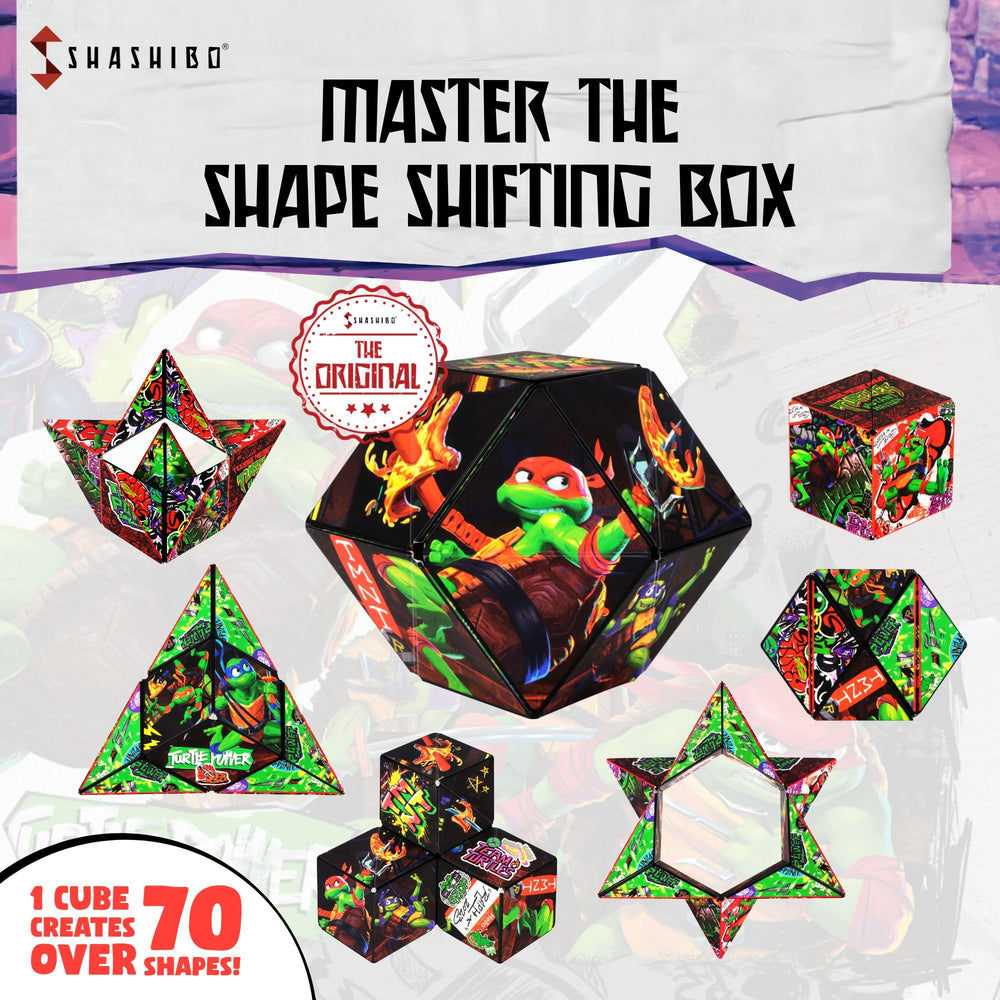 Shashibo vibrant patterns on surface invite visual exploration and tactile curiosity.