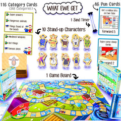 SHEEPLE pun event cards featured, adding playful twists to rounds