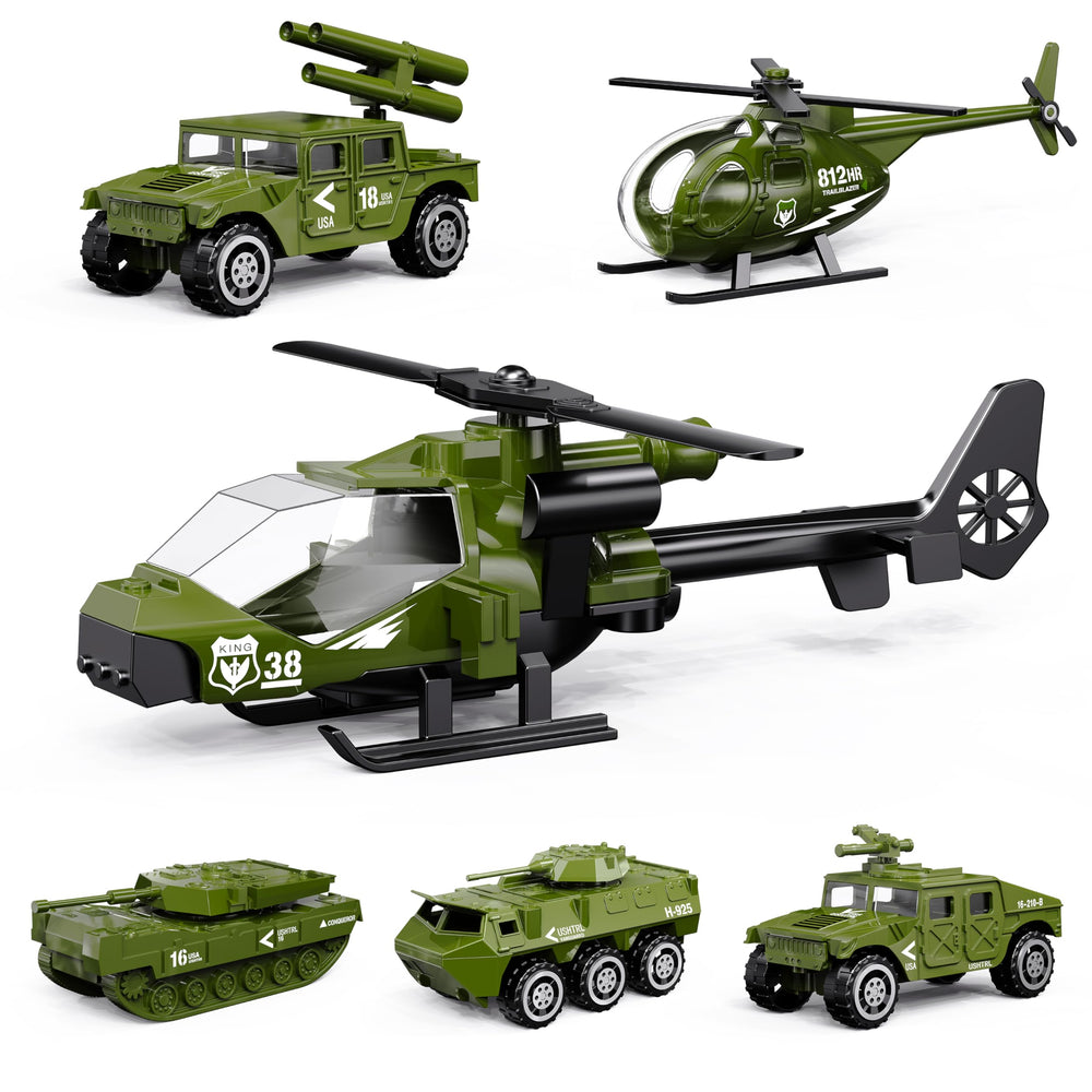 Shellvcase diecast army tank front view showing sturdy metal construction