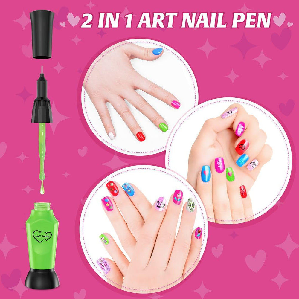 Shemira three-nail-polish-bottles for bright kid-friendly colors