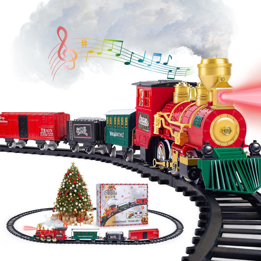 Shemira Christmas Train Engine with LED lights for festive play ambiance
