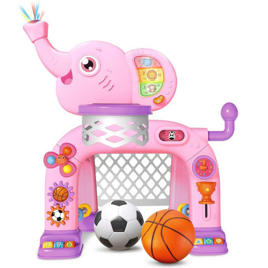 Shemira elephant toddler hoop-goal in action for active play