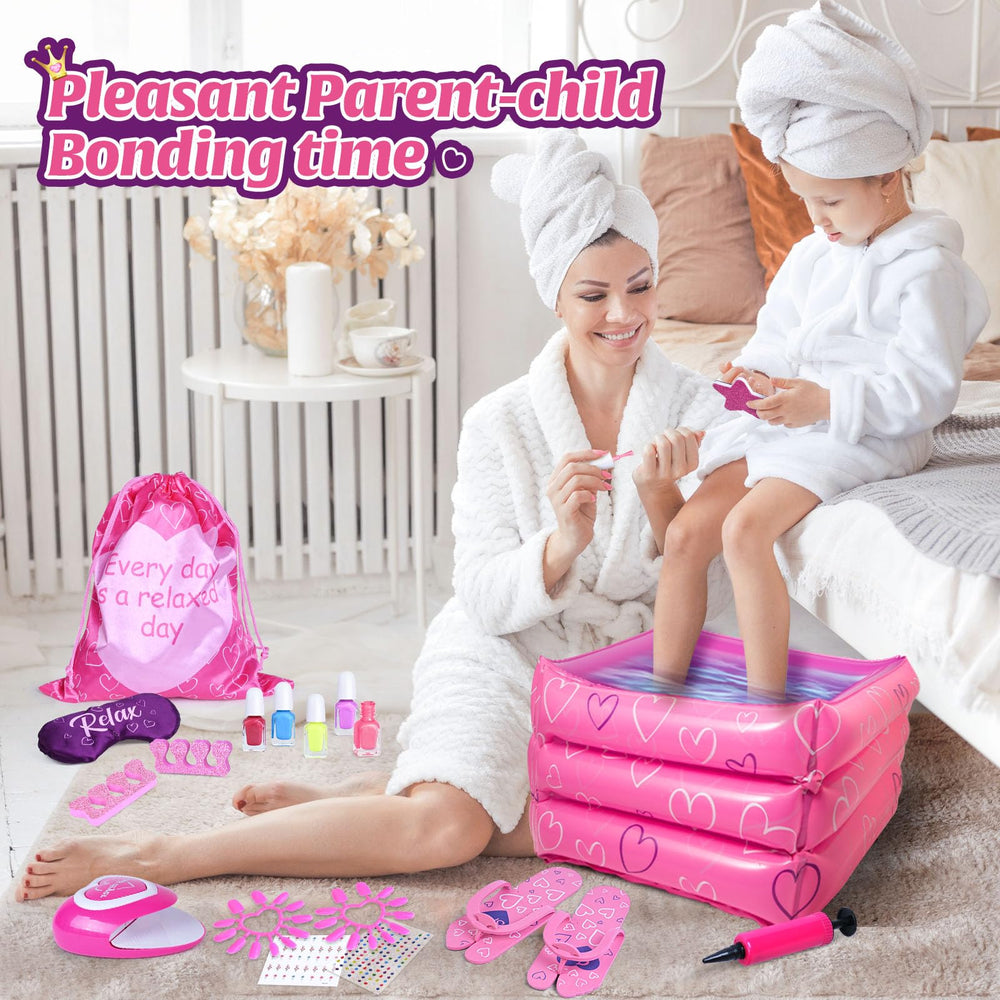 Shemira gift set inflatable tub adding a relaxing spa vibe to playtime