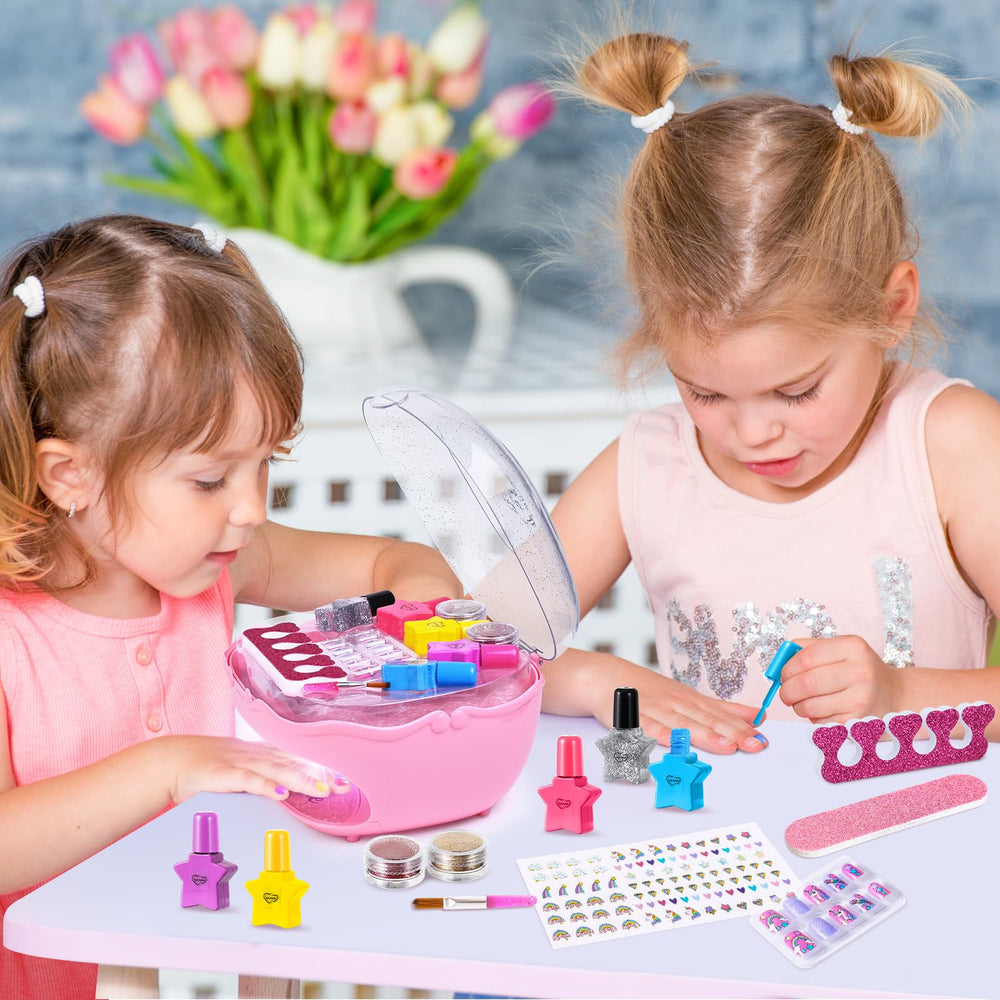 Shemira glitter-powder-pack adds sparkle to kids' nail art.