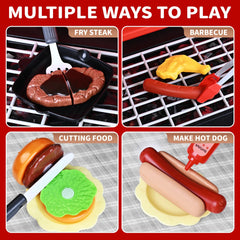 Shemira grill playset with closable canopy for easy storage