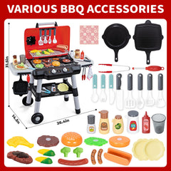 Shemira toy kitchen set with play food and cooking tools for kids