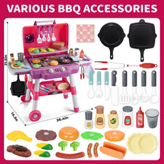 Shemira Kids Grill Playset BPA-free and durable for outdoor use.