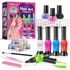 Shemira Nail Art Kit for Girls with vibrant colors and fun tools for DIY nails
