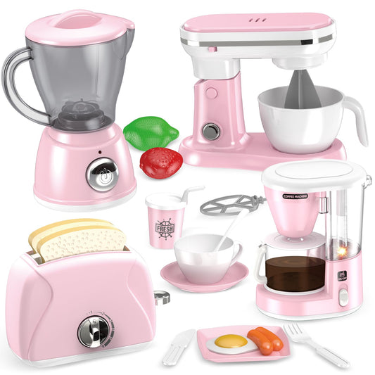 Shemira play kitchen coffee maker toy supports imaginative pretend brewing.