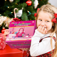 Shemira play purse size 8.9 x 6.7 x 3 inches fits small hands.