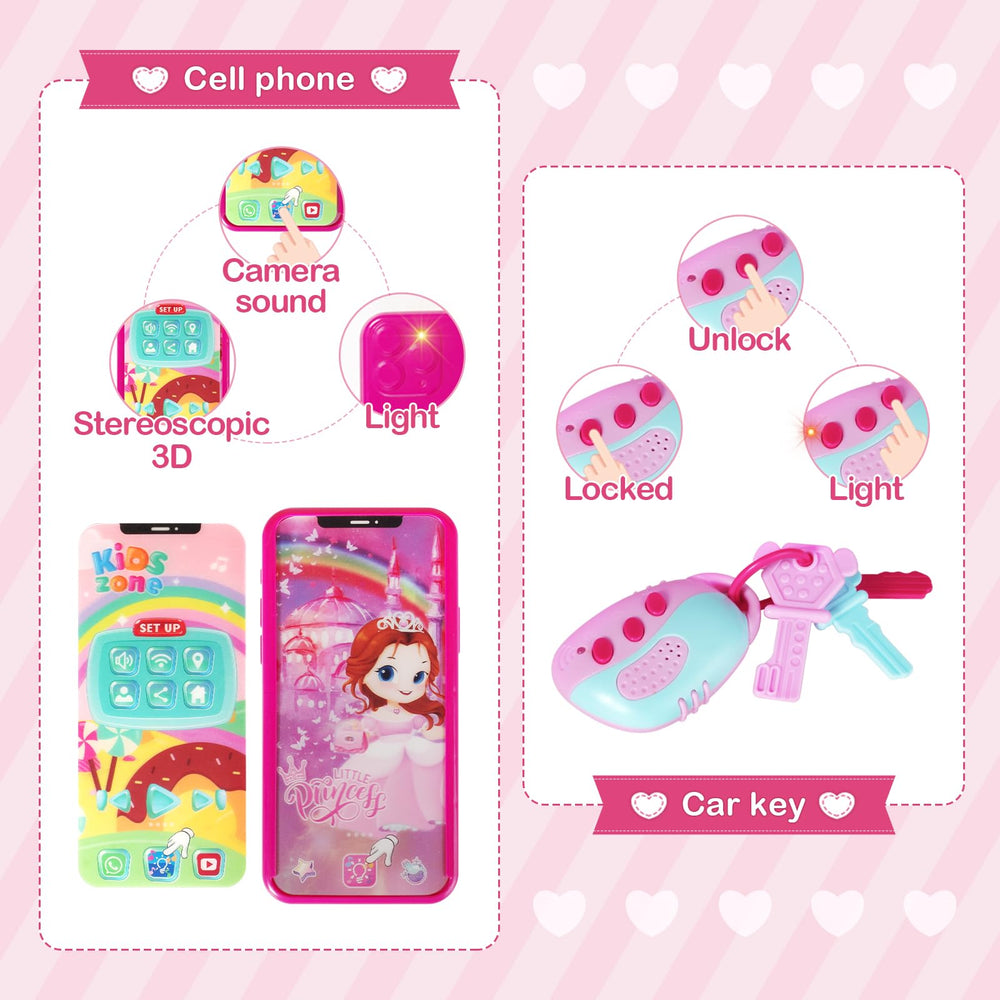 Shemira Play Purse phone with camera sound and light for lifelike moments