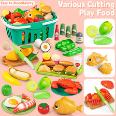 Shemira sliceable fruits and veggies for safe cutting play.