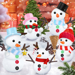 Shemira Snowman Kit air-dry clay dries within 24 hours.