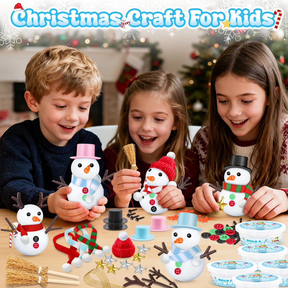 Shemira Snowman Kit eyes and nose details enhance character.
