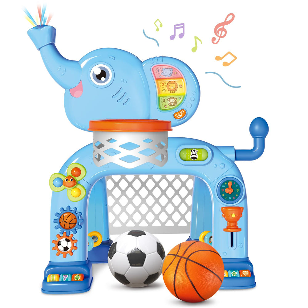 Shemira toddler basketball hoop with lights for active play