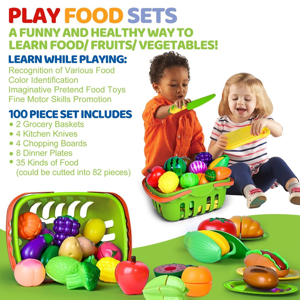 Shemira two storage baskets help clean up quickly after playtime.