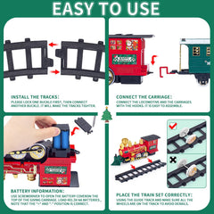 Shemira track set enables circle or oval layouts around the tree