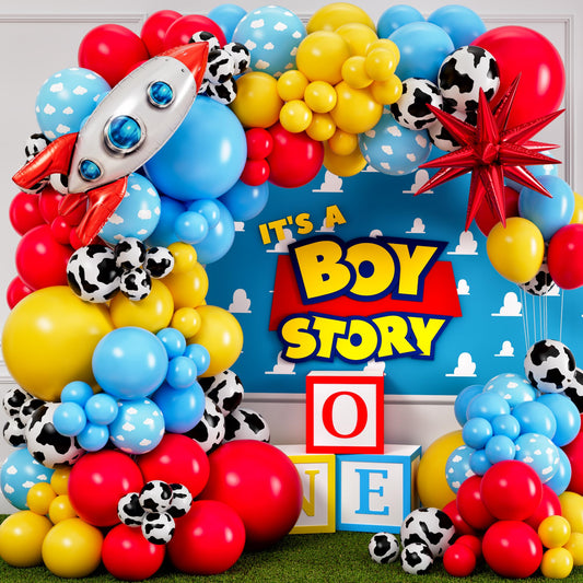 SHERYL DECOR All-in-1 Toy Story Balloon Arch Kit creates a stunning party backdrop