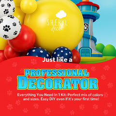 SHERYL DECOR Paw Balloons Backdrop ideal for photos