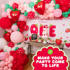 SHERYL DECOR setup showcase shows ready-to-hang party arch for birthdays.