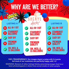 SHERYL DECOR Venom-themed accents to complement Spidey party decor