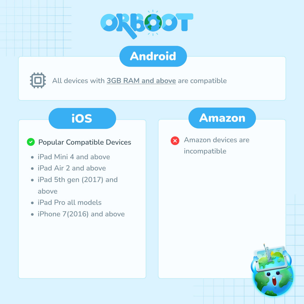 Shifu Orboot Earth app compatibility enables AR learning on multiple devices