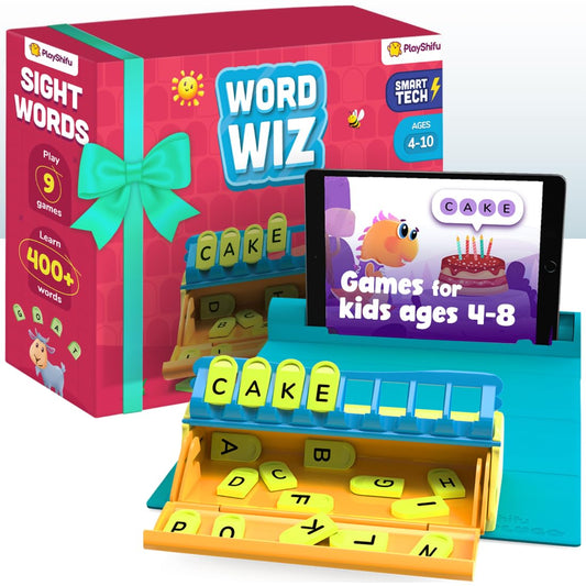 Shifu Plugo Letters trunk with tiles for hands-on word building and vocabulary practice.
