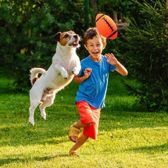 Shindel mini footballs measure 6.3 x 4 inches for kids.