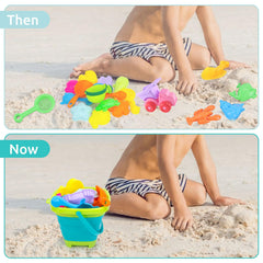 Shindel packaging shows three colorful pails ready for family trips