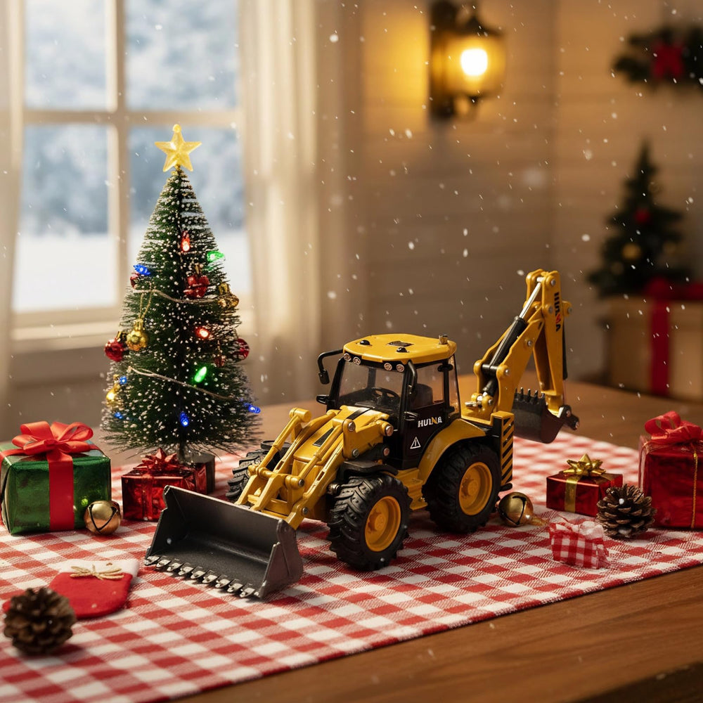 SHINESIGNAL front-loader construction vehicle in 1:50 scale for realistic detail and STEM play.