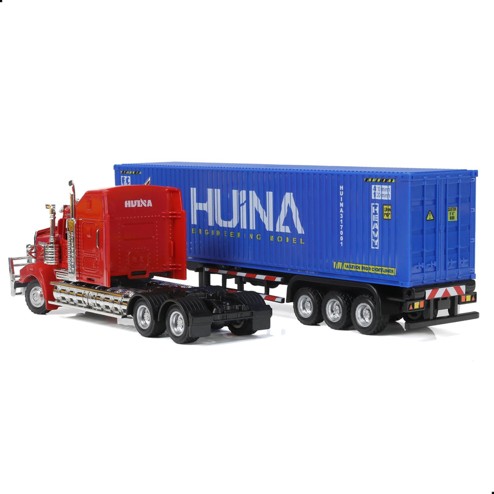 SHINESIGNAL Kenworth W900 blue container trailer, complete transport setup