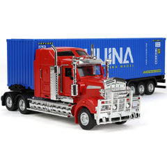 SHINESIGNAL Kenworth W900 blue truck, front view, ideal for desk display