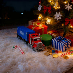 SHINESIGNAL Kenworth W900 blue truck, side profile, perfect for shelf visibility