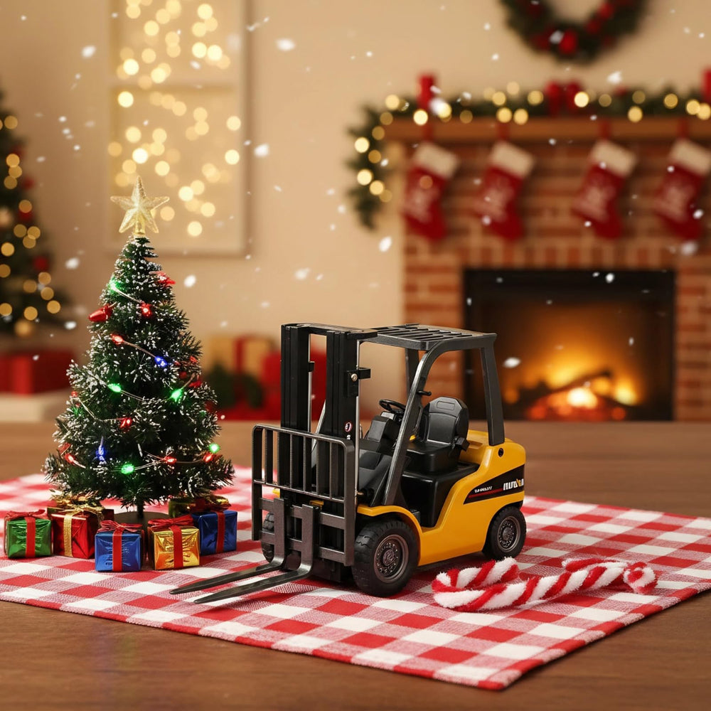 SHINESIGNAL Liftable Forklift Toy die-cast body emphasizes durable construction