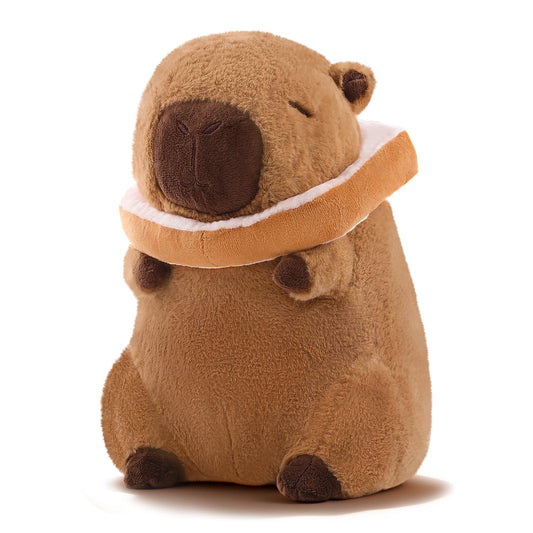 SHINUOER capybara plush with realistic look, soft and cuddle-ready.