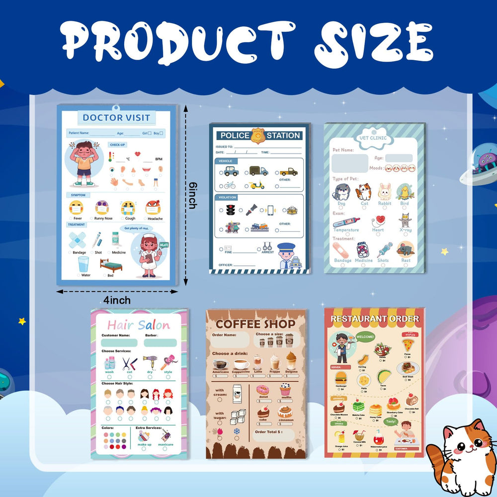 SHIQIKEJIPTY coffee shop order notepad for pretend ordering and motor skills