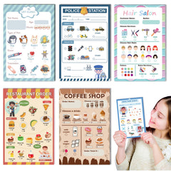 SHIQIKEJIPTY restaurant menu notepad for pretend dining and social interaction