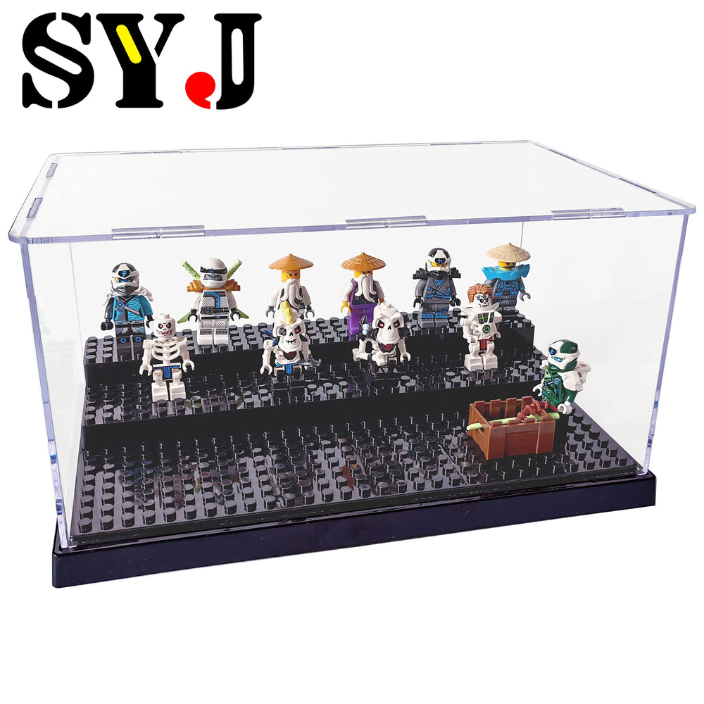 SHIYIJIA clear display case offering 360° visibility for collections