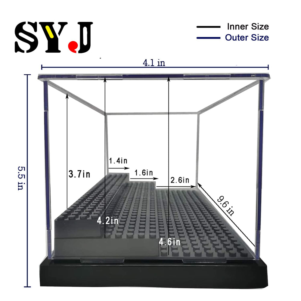 SHIYIJIA display case panels protecting figures from dust while showing details