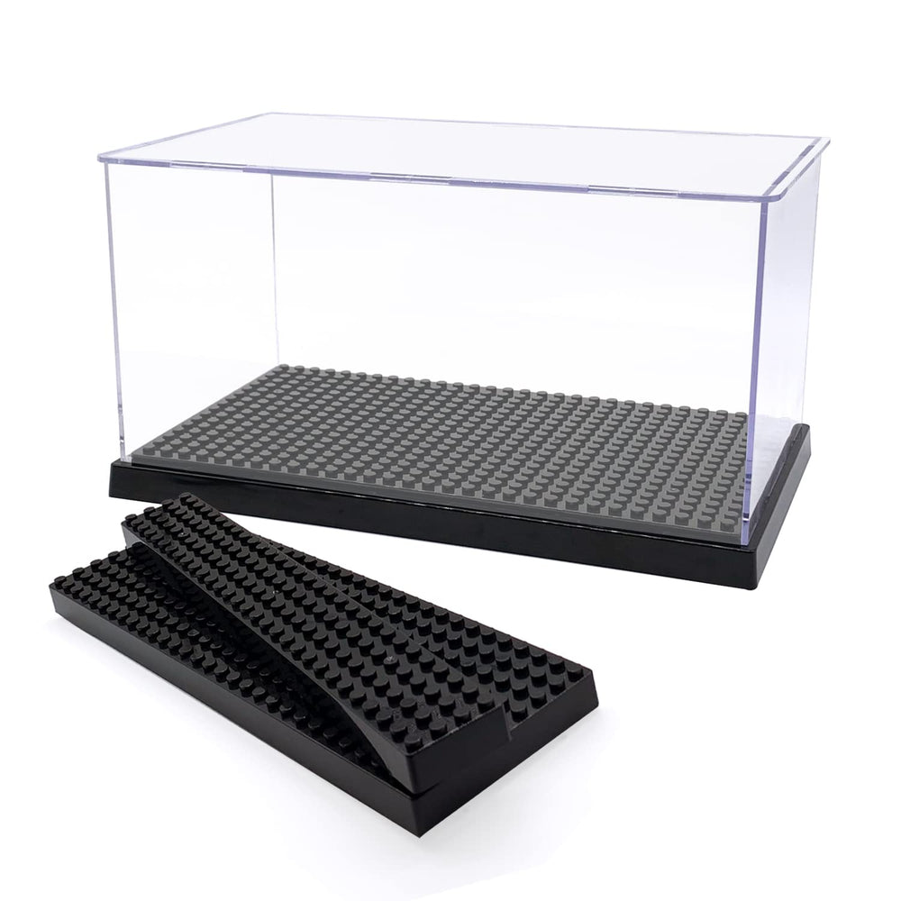 SHIYIJIA acrylic display case with base for figures showing 360° view