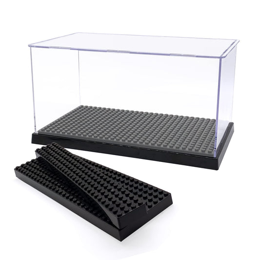 SHIYIJIA acrylic display case with base for figures showing 360° view