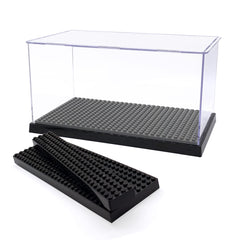 SHIYIJIA acrylic display case with base for figures showing 360° view