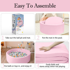 SHJADE ball pit with removable washable cover for easy cleaning