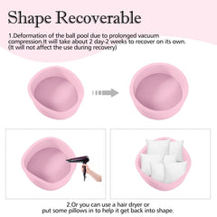 SHJADE ball pit arrives vacuum-packed and expands to a rounded space
