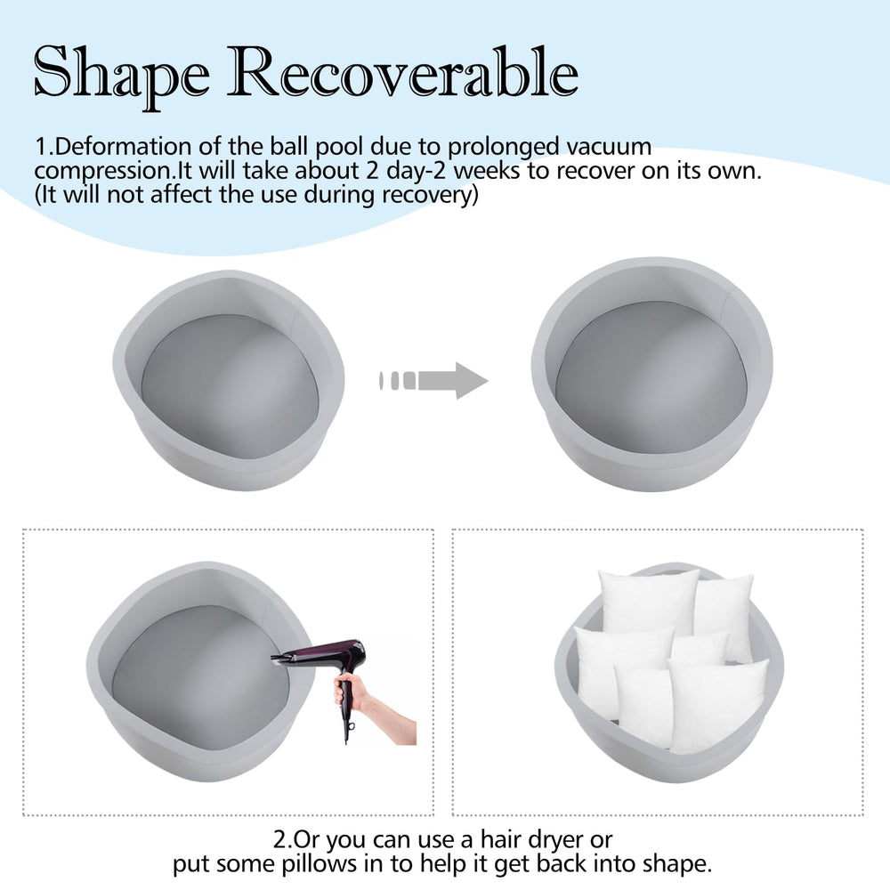 SHJADE ball pit with washable removable cover simplifies cleanups after play.
