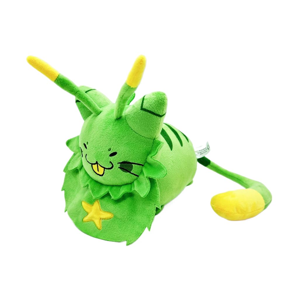 Shopular Regretavator Plushie front view, green alien cat, ideal for fans